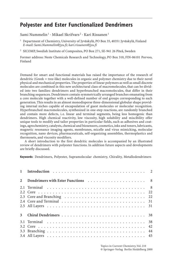 [PDF] Dendrimers II V?gtle F.