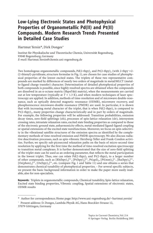 [PDF] Transition Metal and Rare Earth Compounds Excited Yersin H.