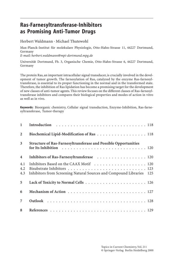 [PDF] Bioorganic Chemistry of Biological Signal Trans Waldmann H.