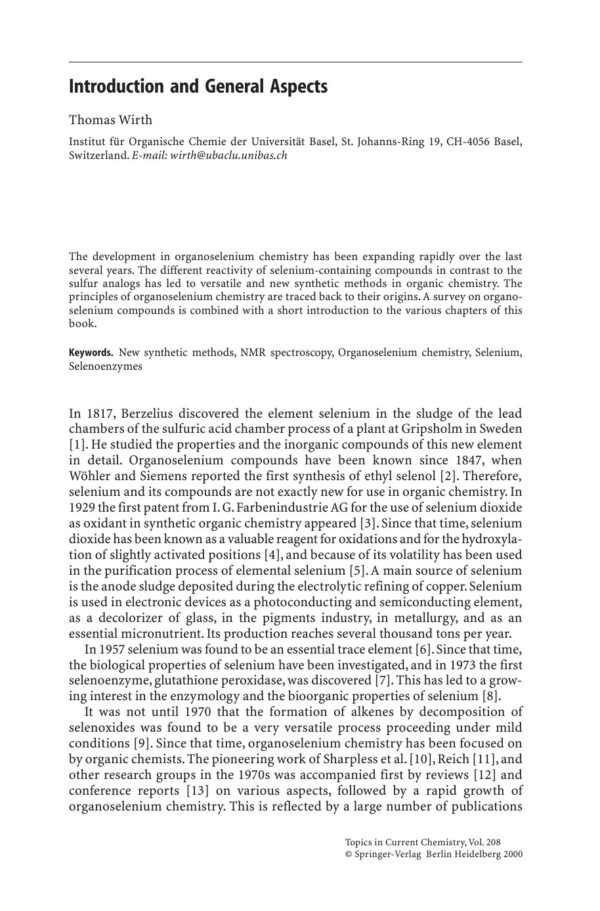 [PDF] Organoselenium Chemistry Wirth T.