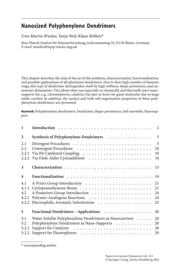 [PDF] Dendrimers III V?gtle F.